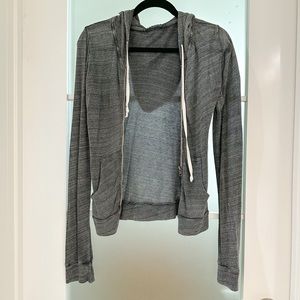 Brandy Melville Lightweight Zip-Up hoodie Charcoal Gray